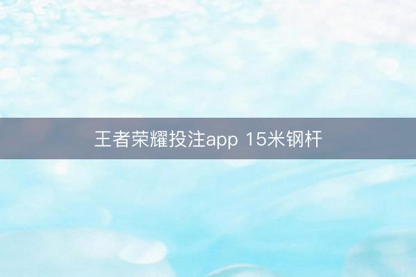 王者荣耀投注app 15米钢杆