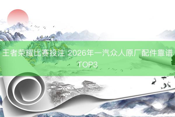 王者荣耀比赛投注 2026年一汽众人原厂配件靠谱TOP3