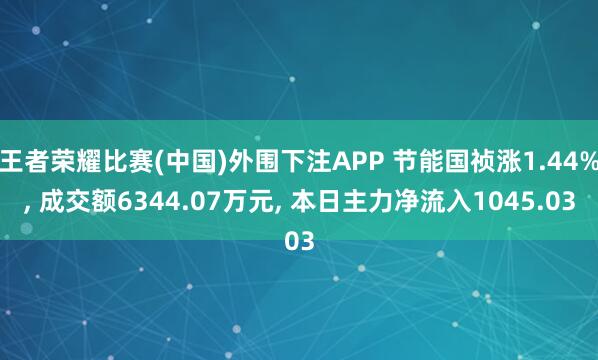 王者荣耀比赛(中国)外围下注APP 节能国祯涨1.44%, 成交额6344.07万元, 本日主力净流入1045.03