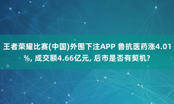 王者荣耀比赛(中国)外围下注APP 鲁抗医药涨4.01%, 成交额4.66亿元, 后市是否有契机?