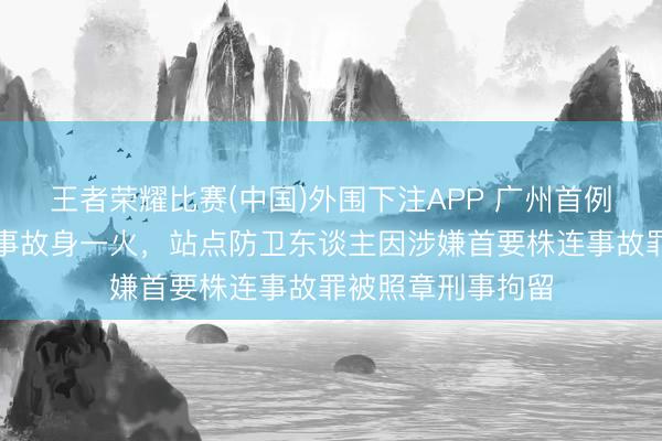 王者荣耀比赛(中国)外围下注APP 广州首例！一骑手遇交通事故身一火，站点防卫东谈主因涉嫌首要株连事故罪被照章刑事拘留