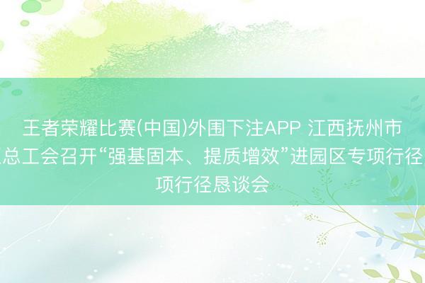 王者荣耀比赛(中国)外围下注APP 江西抚州市东乡区总工会召开“强基固本、提质增效”进园区专项行径恳谈会