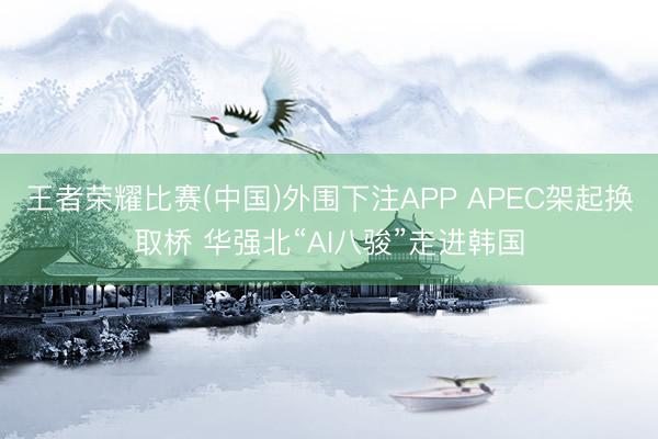 王者荣耀比赛(中国)外围下注APP APEC架起换取桥 华强北“AI八骏”走进韩国